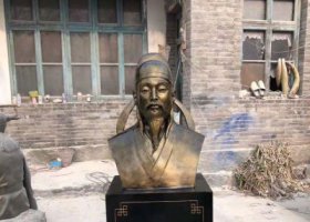 玻璃鋼校園名人頭像雕塑園林景觀范仲淹淹雕塑