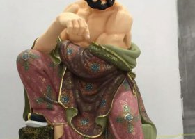 寺廟供奉尊者玻璃鋼彩繪十八羅漢雕塑