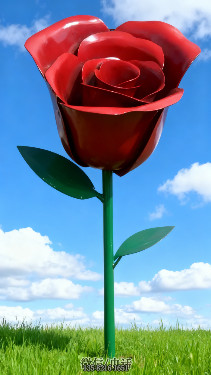 玫瑰雕塑實拍圖