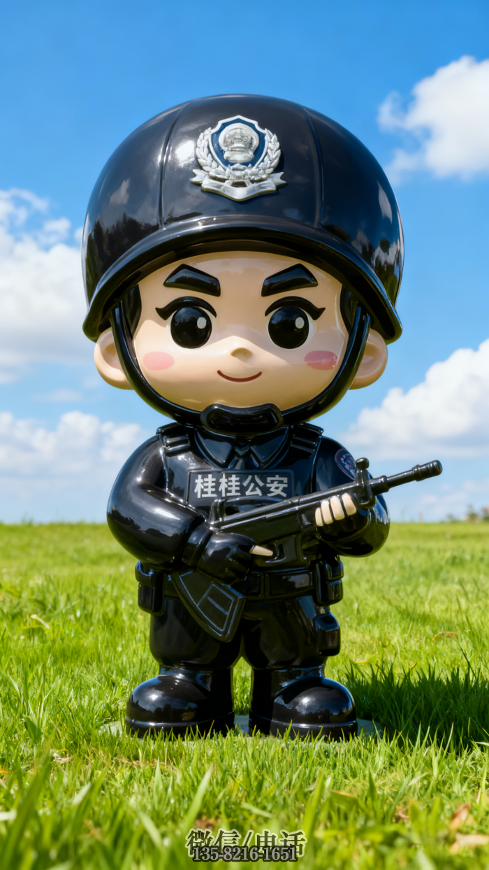 泡沫特警雕塑