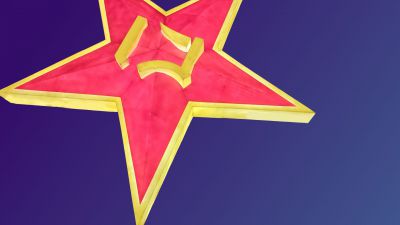 3D打印透明五角星內發光雕塑